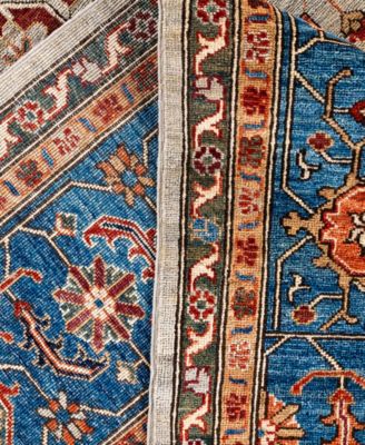 Adorn Hand Woven Rugs Serapi M0103 139 Rug Collection In Gray