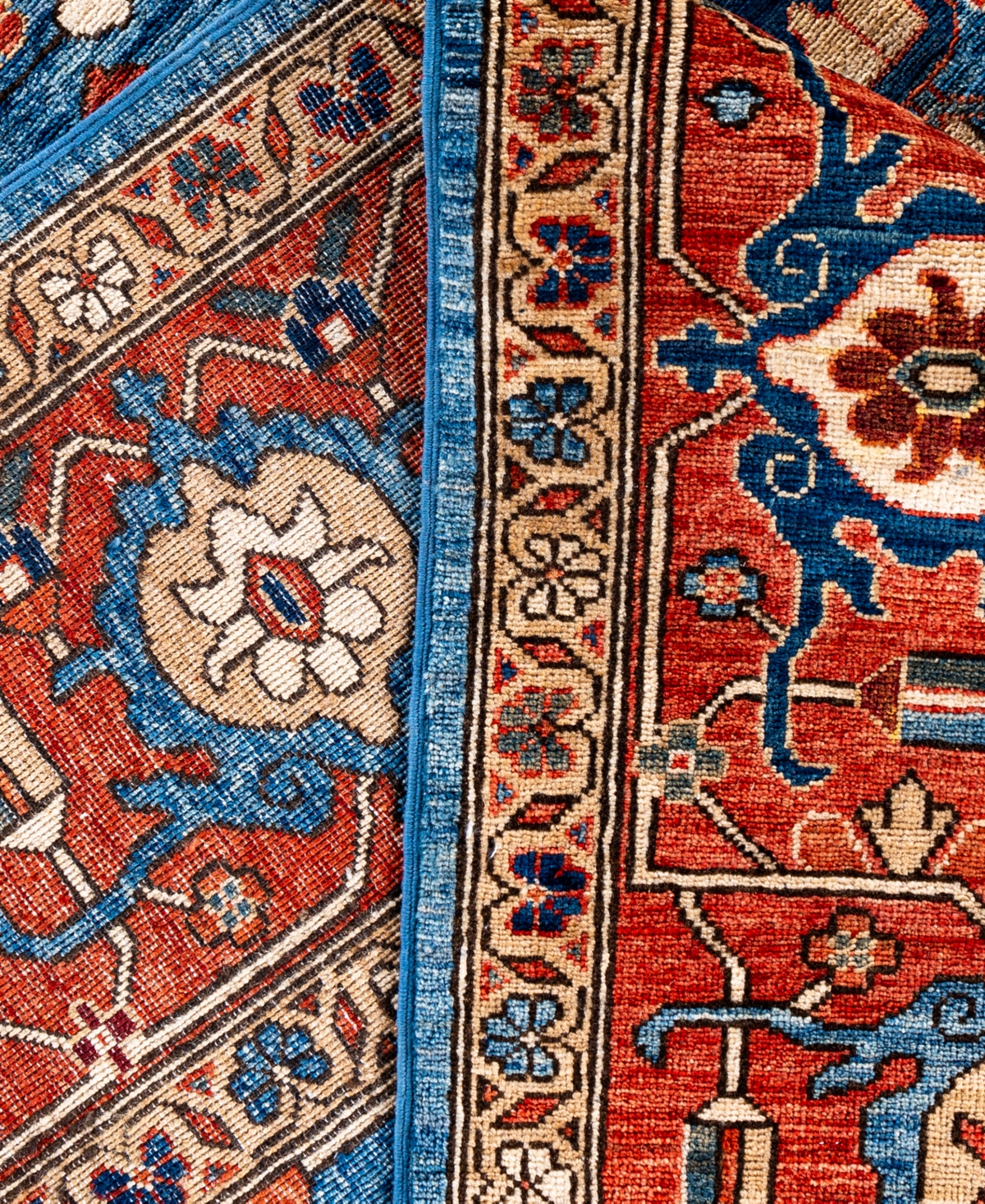 Adorn Hand Woven Rugs Serapi M0103-159 8'11"x12'1" Area Rug In Blue