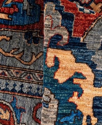 Adorn Hand Woven Rugs Serapi M0103 167 Rug Collection In Gray