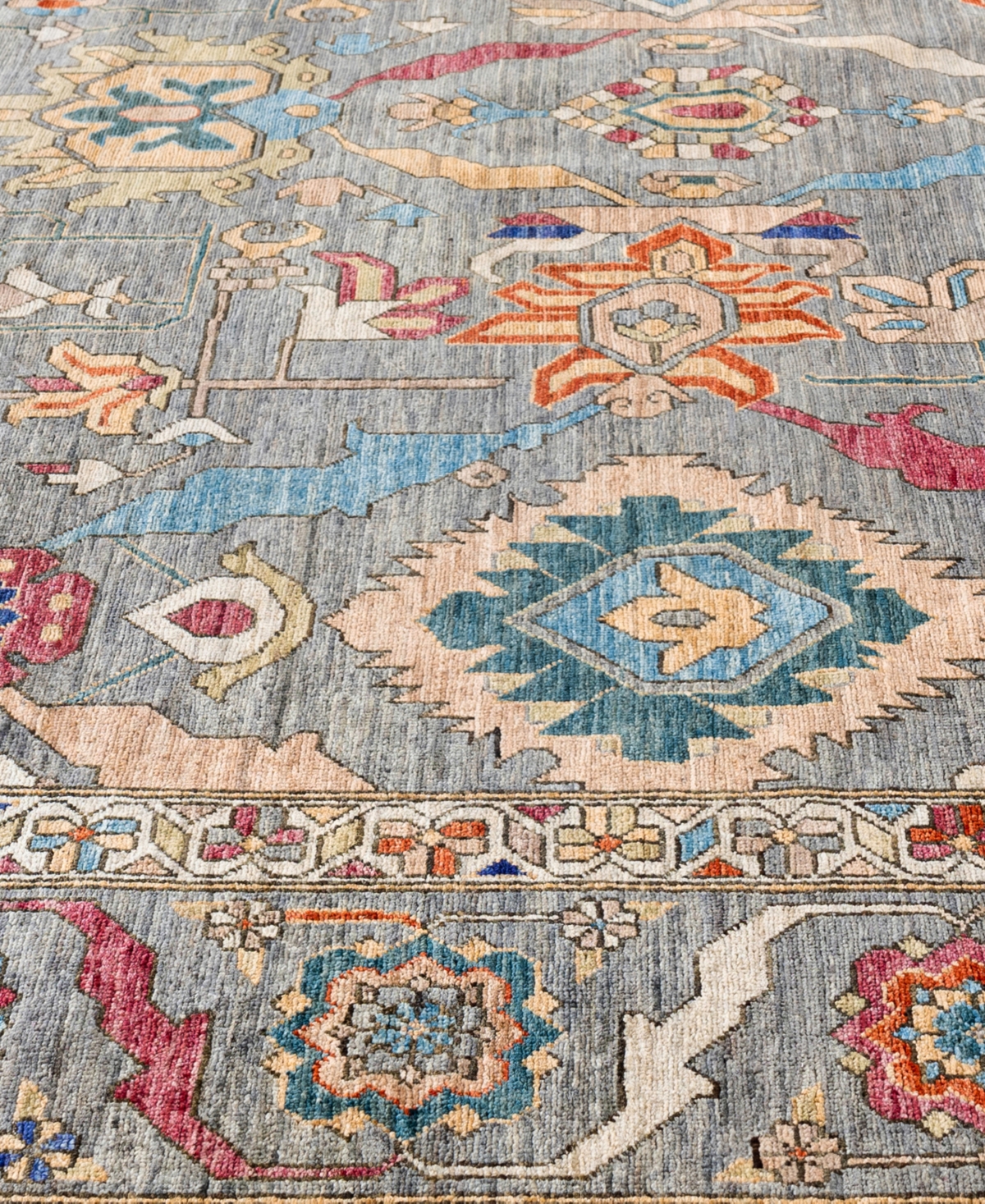 Adorn Hand Woven Rugs Serapi M0103-171 9'1"x12'2" Area Rug In Gray