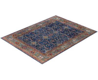 Adorn Hand Woven Rugs Serapi M0103 187 Rug Collection In Blue