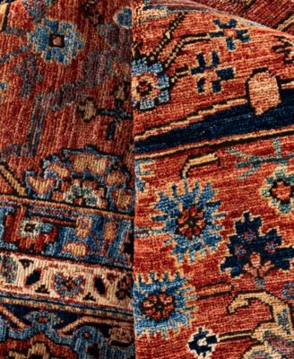 Adorn Hand Woven Rugs Serapi M0103 199 Rug Collection In Orange