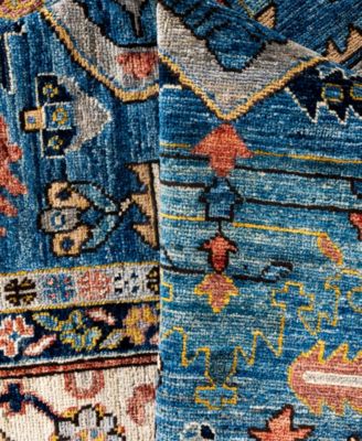 Adorn Hand Woven Rugs Serapi M0103 214 Rug Collection In Blue