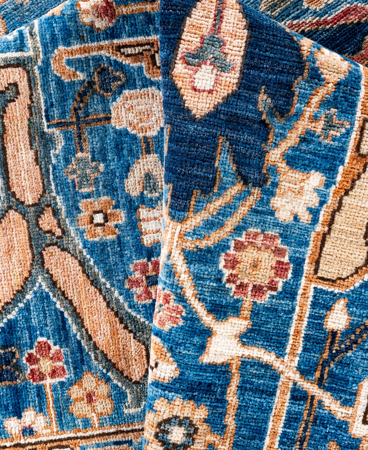 Adorn Hand Woven Rugs Serapi M0103-219 7'9"x9'9" Area Rug In Blue