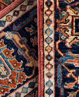 Adorn Hand Woven Rugs Serapi M0103 308 Rug Collection In Pink