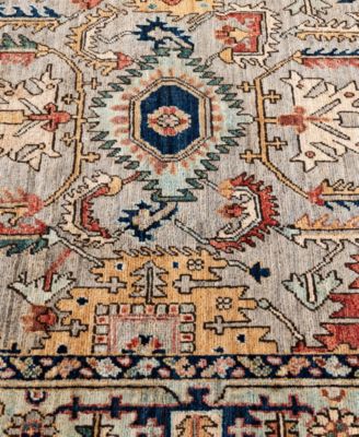 Adorn Hand Woven Rugs Serapi M0103 315 Rug Collection In Gray