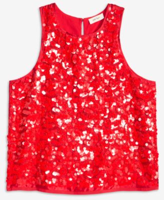 Women's Sequin Sleeveless Top, Macy's Exclusive