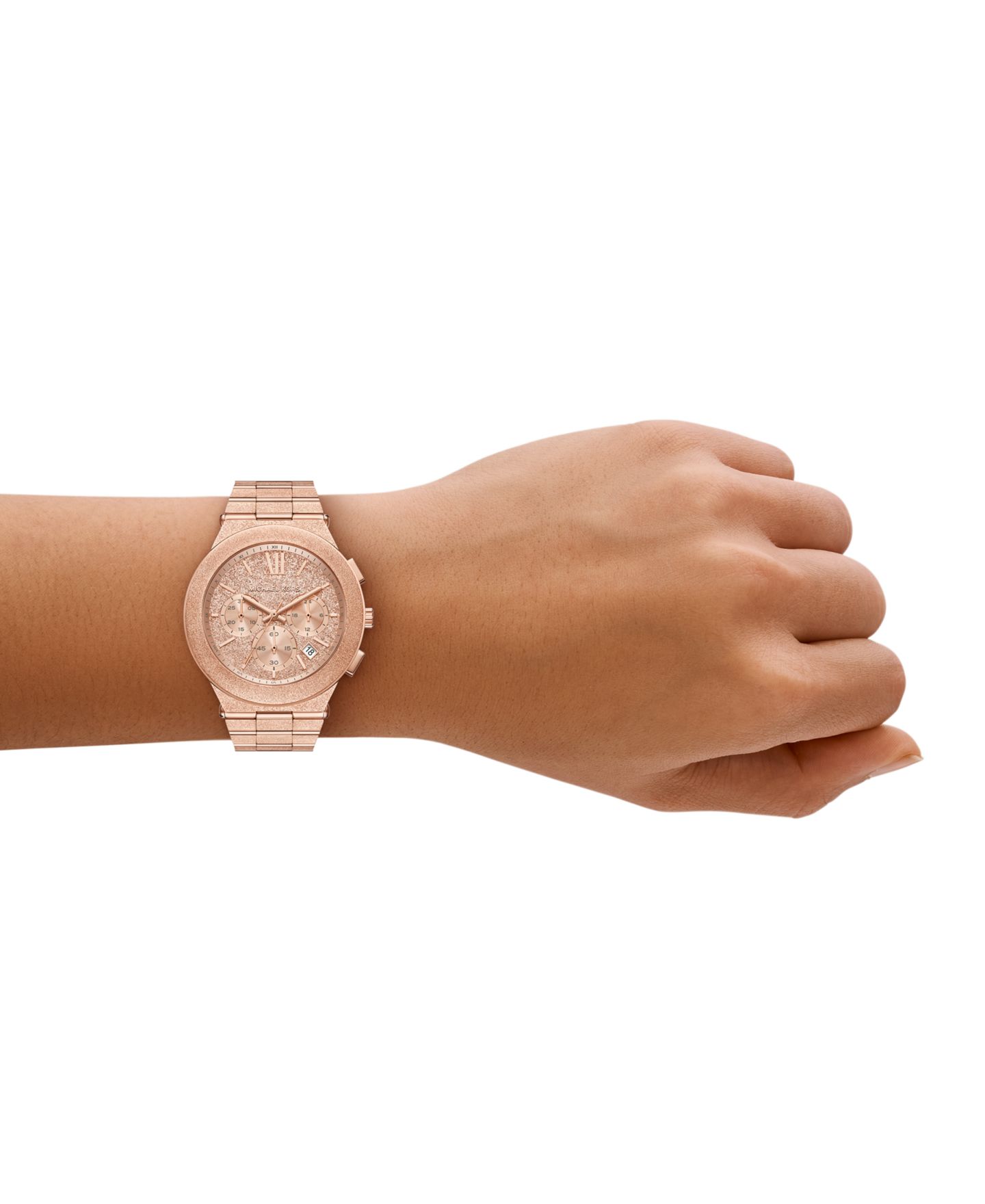 Женские часы Michael Kors Billie Chronograph Rose Gold-Tone Stainless Steel Watch, 40mm — фото 5