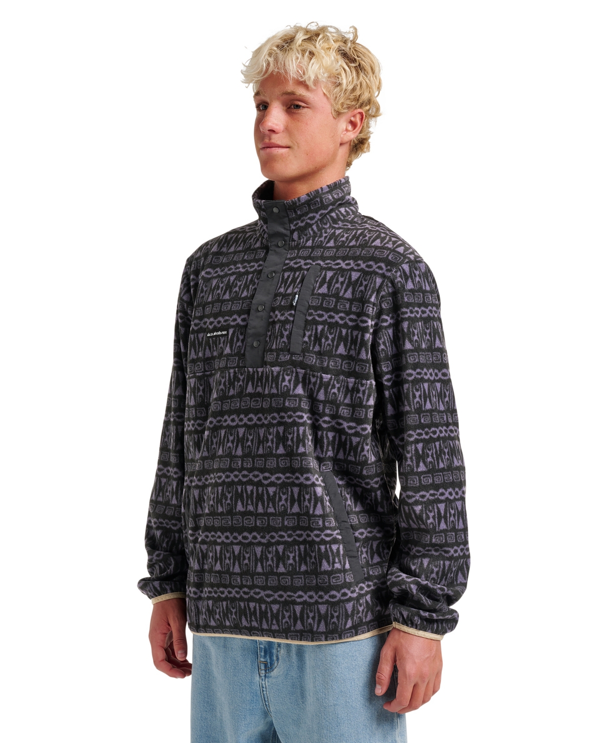 Quiksilver No Destination Fleece Pullover In Gray
