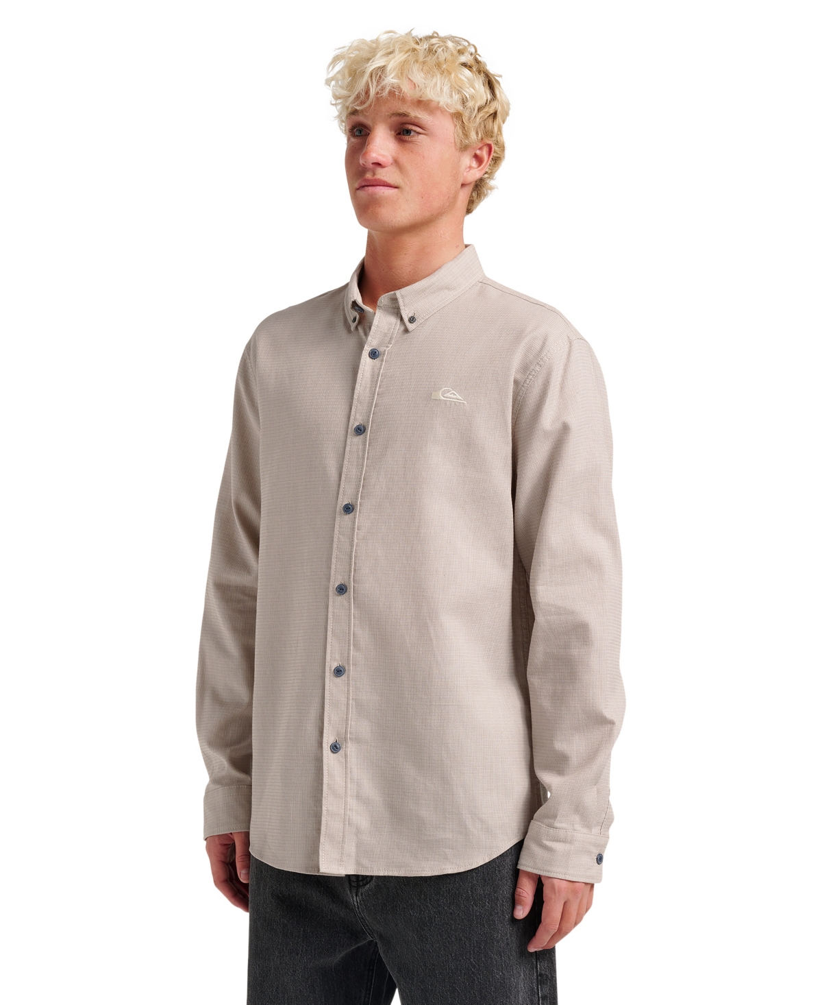 Quiksilver Men's Hub Long Sleeve Shirt In Gray