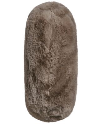 Lawrence Faux Fur Wristlet  with Chain Strap