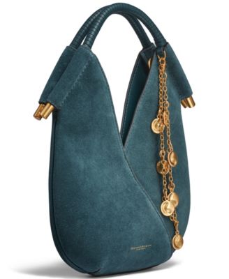 Suede Micro Crossbody Bag with Charm Hangoff