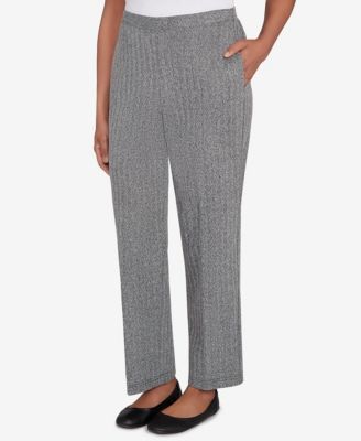 Petite Jet Setter Herringbone Knit Medium Length Pants