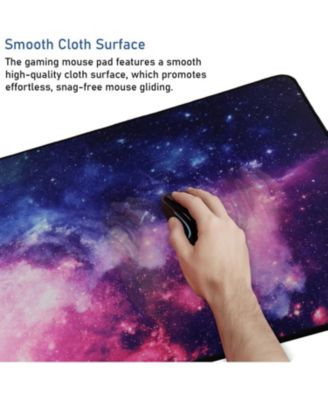 Large Extended Gaming Mouse Pad with Stitched Edges, (31.5X15.7In) Durable Non-Slip Natural Rubber Base, Waterproof Mat for Gamer/Desktop/Office