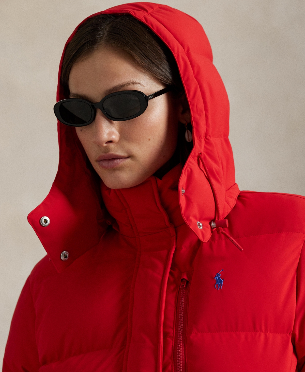 Polo Ralph Lauren Women's Quilted Hooded Down Jacket In Red