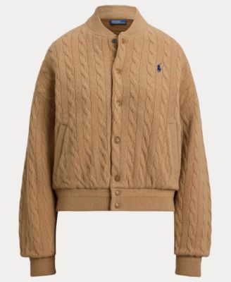 Women's Cable Bomber Jacket