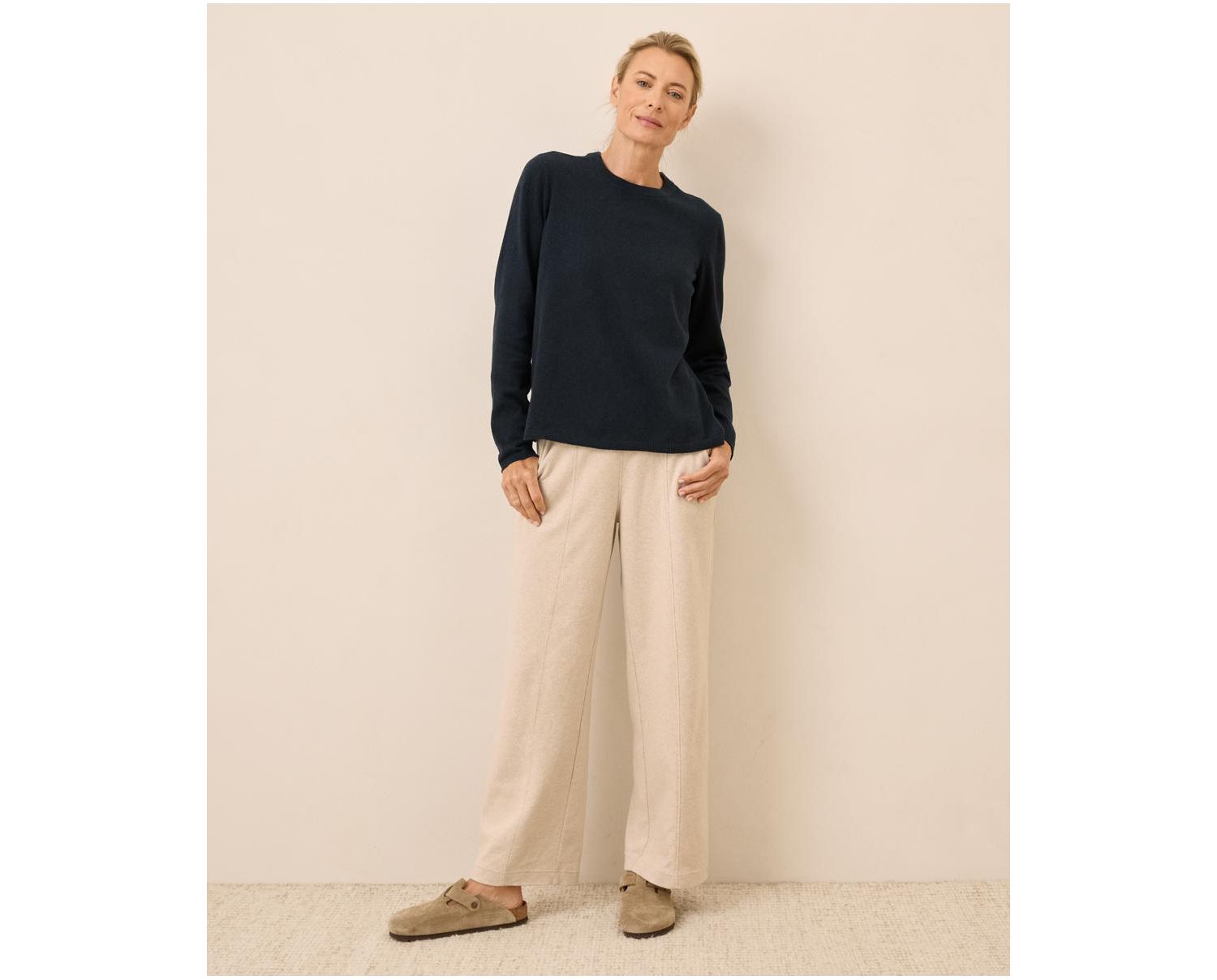 Organic Cotton Classic Fine Knit Crew Sweater