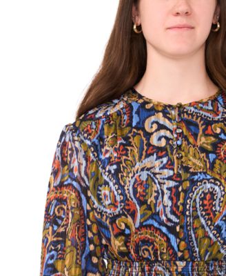 Petite Tie-Sleeve Tiered Maxi Dress