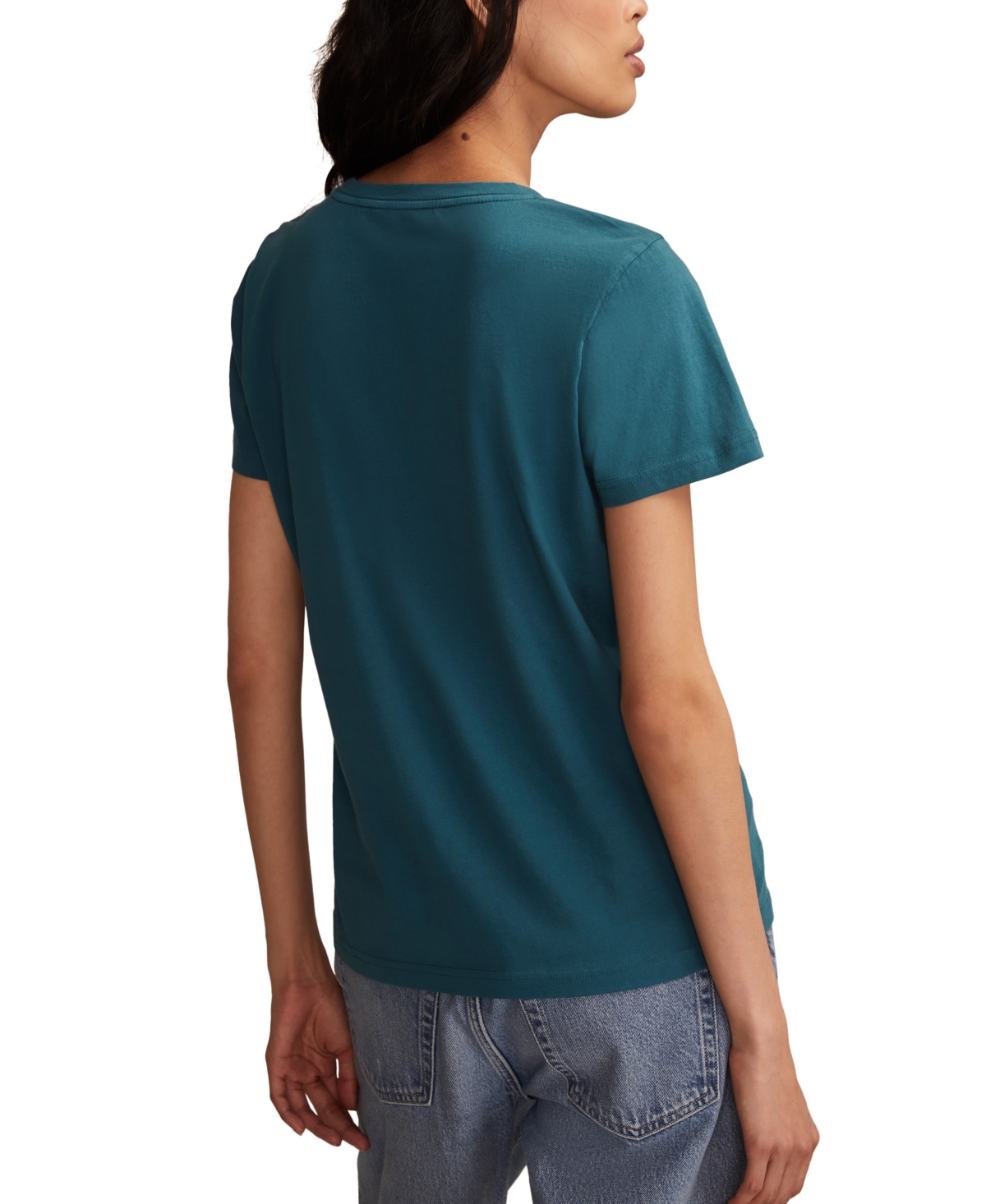 Lucky Brand Saint Tropez France Cotton Graphic T-shirt In Green