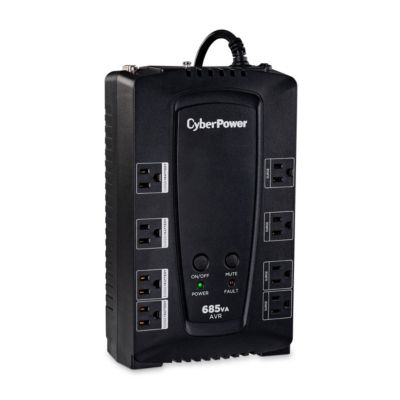 – 685VA/390W AVR UPS with Surge Protection & Battery Backup