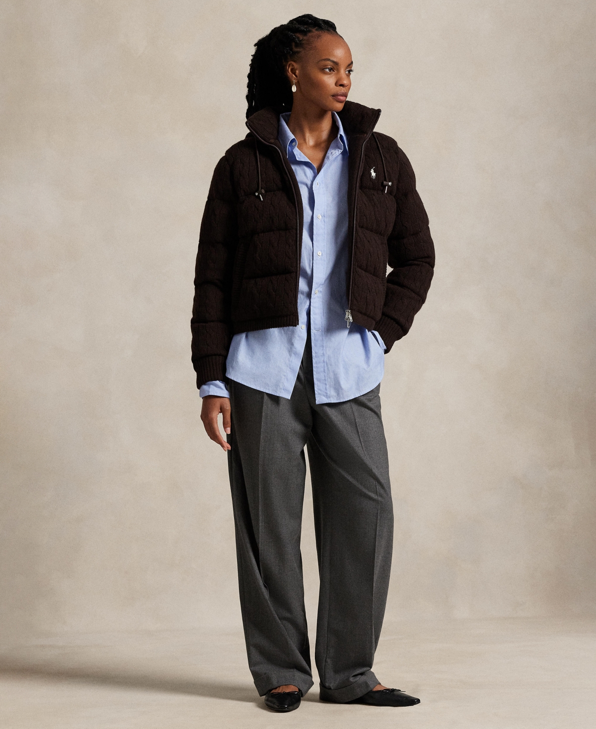 Polo Ralph Lauren Women's Hooded Quilt Jacket In Brown