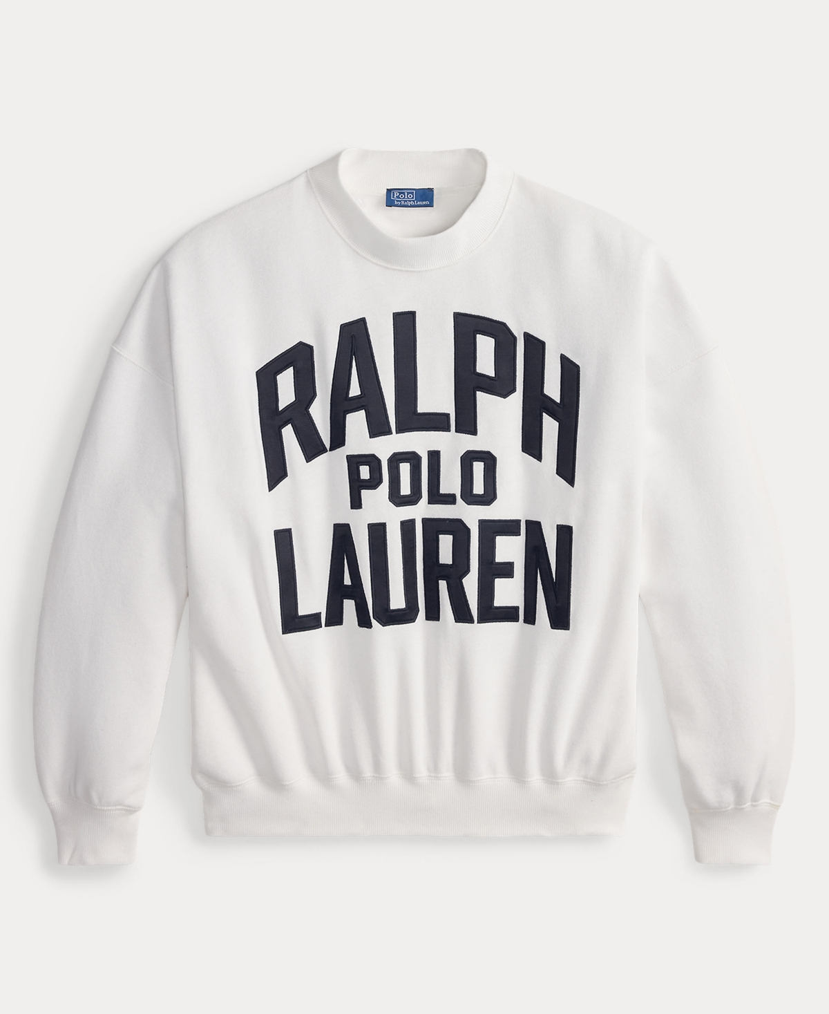 Polo Ralph Lauren Crew Neck Sweatshirt With Logo And Ribbed Cuffs In White