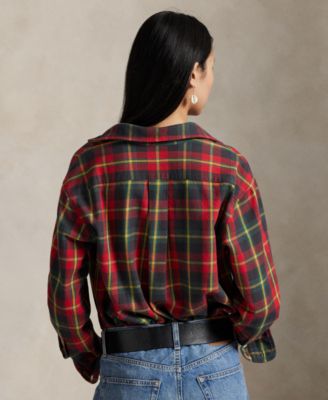 Women's Long Sleeve Plaid Shirt
