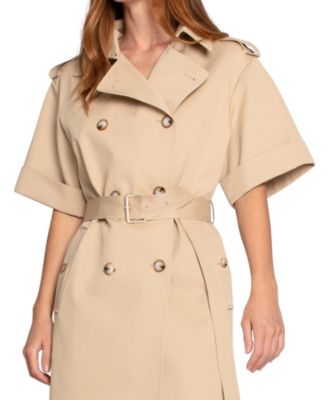 Dust & Daring Short Sleeve Trench Style Dress