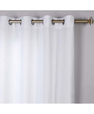 Noor Chenille Semi-Blackout Machine Washable Curtains, Set of 2 Panels, 52"x96