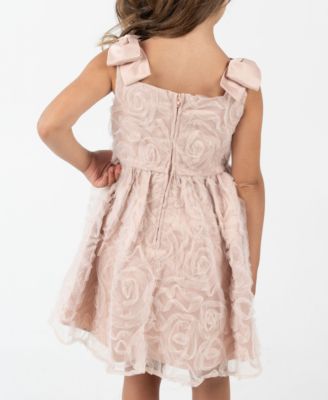 Toddler and Little Girls' Glitter Soutache Social Dress