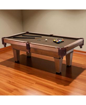 Wool Cloth Pool Table with 2 Cues and Billiard Balls for Home or Game Room