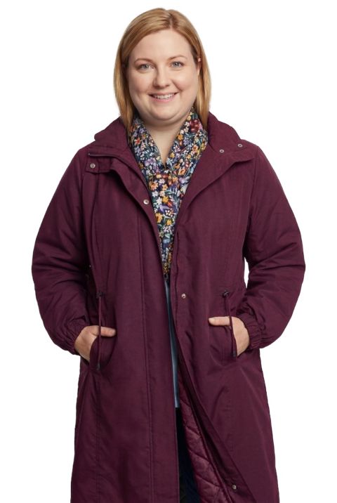 Женские куртки Woman Within Plus Size Long Hooded Taslon Jacket