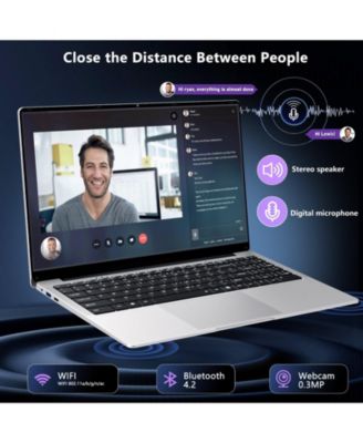 15.6 inch Laptop, Laptops with Celeron N4000, 8GB LPDDR4 256GB SSD, IPS FHD 1920x1080, WiFi+BT4.2+Mini HDMI+TF Card Slot, Traditional Laptop Computer