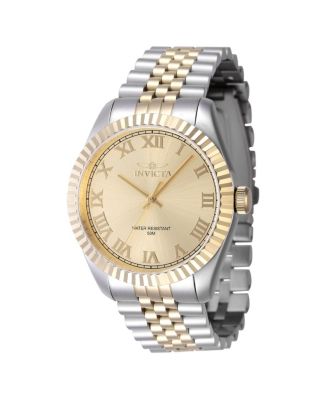 Men's 47404 Specialty Quartz 3 Hand Gold Dial Watch