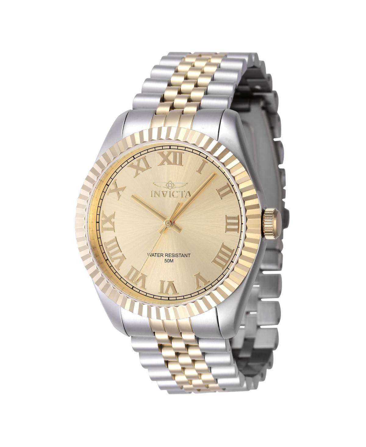 Invicta Men's 47404 Specialty Quartz 3 Hand Gold Dial Watch