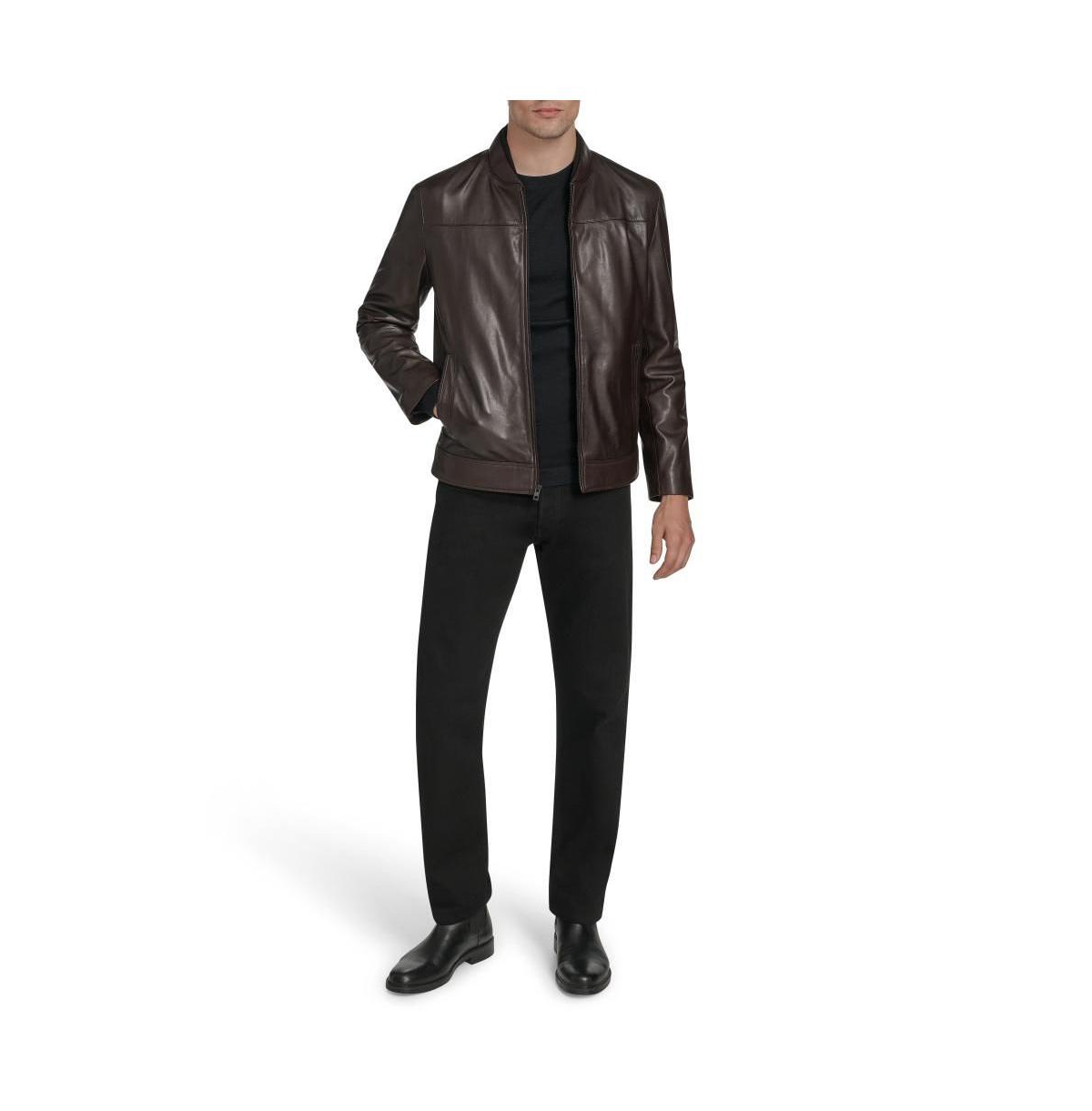 Andrew Marc Black Label Men's Weston Leather Jacket In Brown