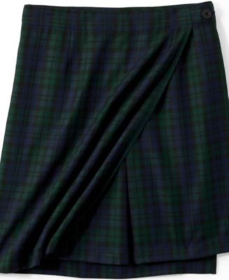 Women's Plaid A Line Tab Skort Top of Knee