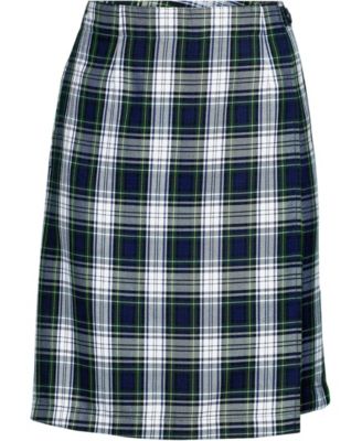 Women's Plaid A Line Tab Skort Top of Knee