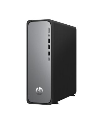 OmniDesk S03-0010 Desktop Computer, Intel 300 3.9GHz, 8GB RAM, 256GB SSD, Windows 11 Home, Jack Black/Meteor Silver