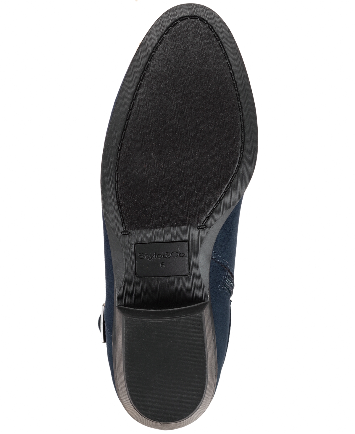 Style & Co Women's Willaa Belt Block Heel Booties, Macy's Exclusive In Blue
