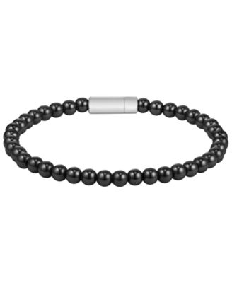 Sphere Beads Stainless Steel Black Onyx Bracelet