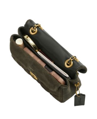 Quilted Tabby Small Suede Shoulder Bag 20