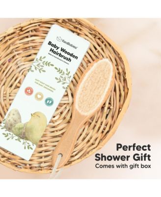 Baby Hair Brush, Oval Cradle Cap Brush, Soft Baby Brush for Infant, Newborn Hairbrush for Girls, Boys, Baby Scalp Brush