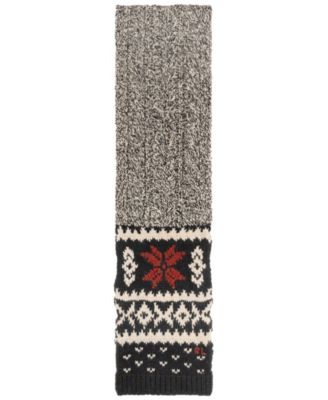 Men's Holiday Pattern Cable Scarf