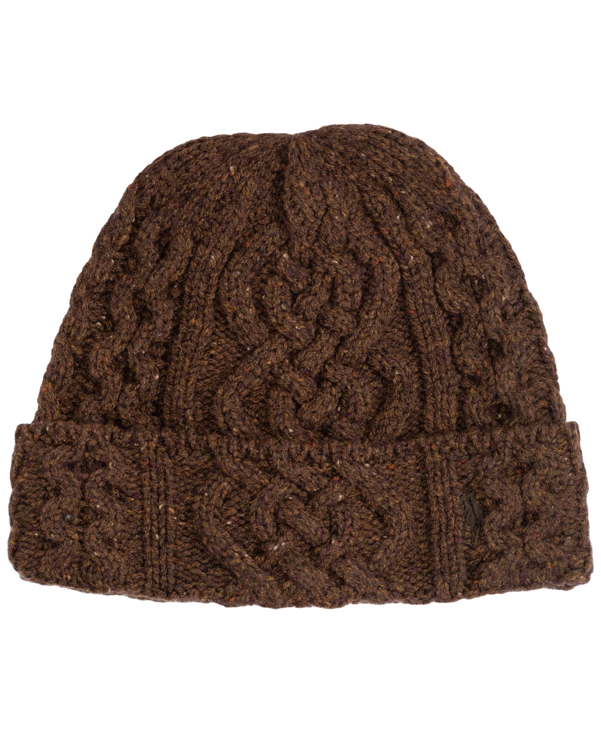Polo Ralph Lauren Men's Tweed Cable Cuff Beanie In Brown