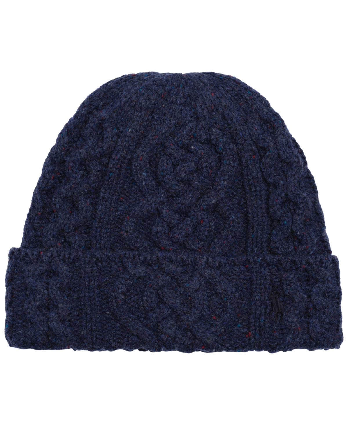 Polo Ralph Lauren Men's Tweed Cable Cuff Beanie In Blue