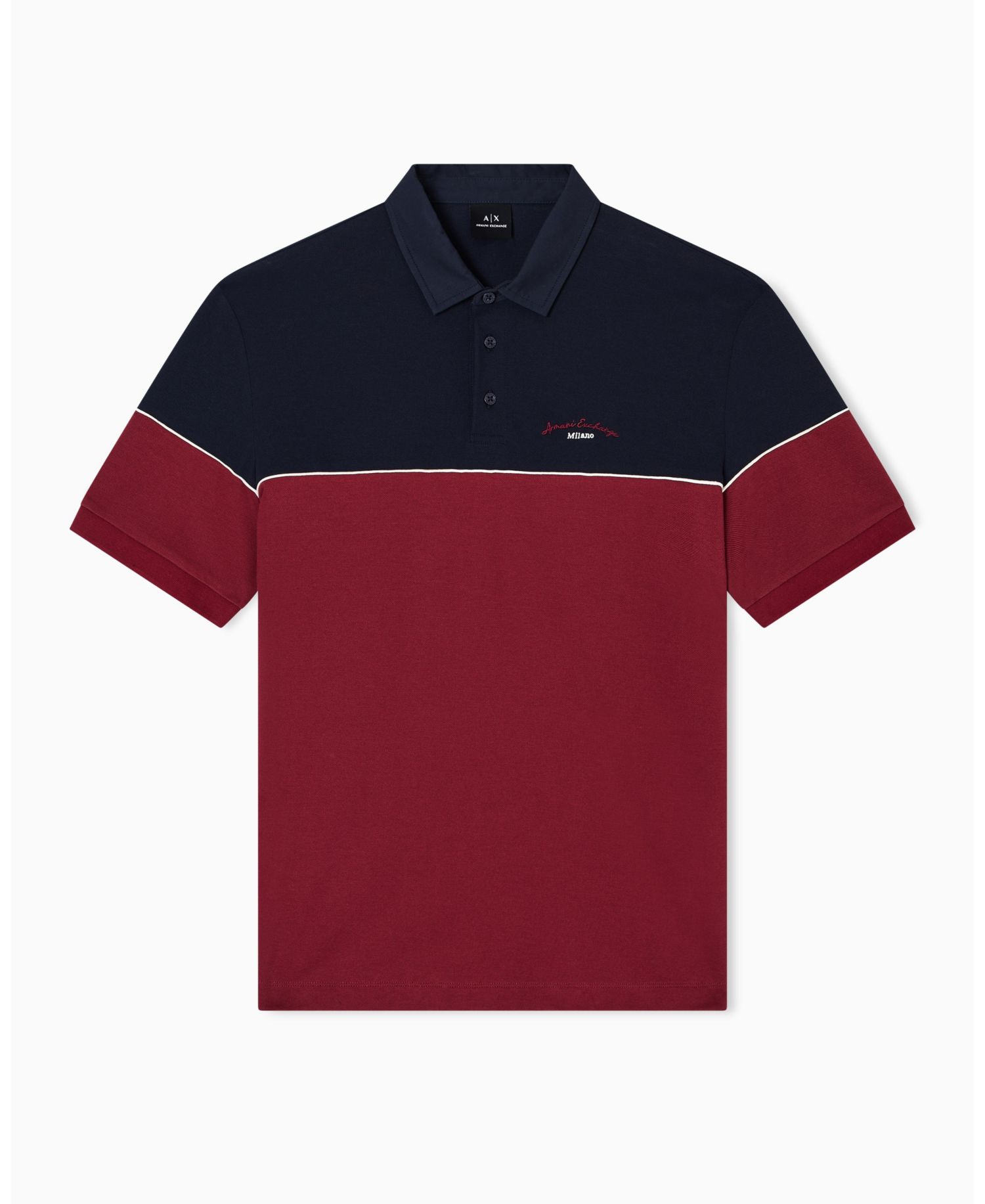 Men's Color Block Pique Polo Shirt