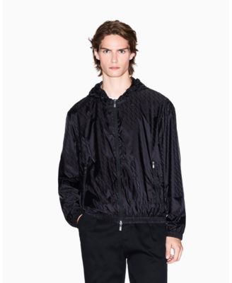 A|X Armani Exchange - Men's Jacquard llover Logo Windbreaker Jacket