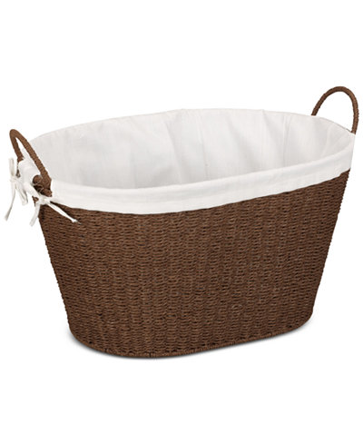 Household Essentials Paper Rope Lined Laundry Basket