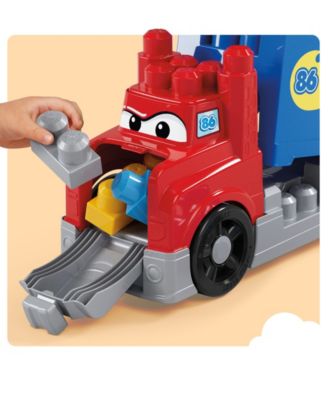 First Builders Build and Race Rig Toy Blocks, 19 Pieces